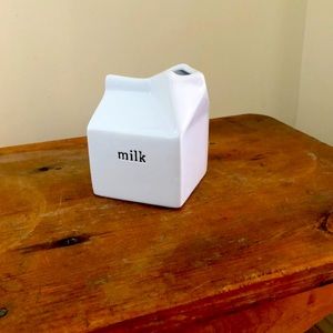 Small ceramic milk carton